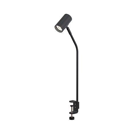 Tyson Lampe à pince et clip structure noire, abat-jour interrupteur 1x GU10 (1/2)