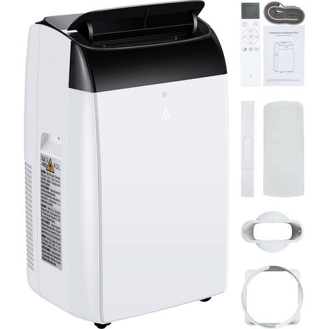 Climatiseur Mobile 12000 BTU(3,5kW), 3-En-1 Climatisation Portable Refroidissement, Déshumidification, Ventilateur- Refroidit Jusqu'à 50 M² - Pour Bureau, Chambre, Silencieux 51dB - Noir (1/5)