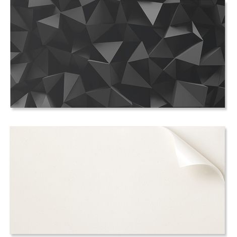 Juego de azulejos de vinilo para pared con estructura abstracta 3D, 10x40x20 cm.