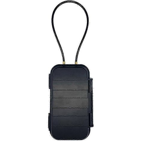 Coffre-fort de plage avec cadenas à combinaison à 4 chiffres et câble antivol, compatible avec une utilisation sur la plage. (1/5)