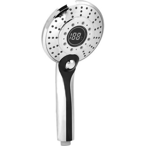HURRISE Pomme de douche Pommeau de douche à affichage numérique avec contrôle de la température à 3 couleurs LED 3 modes de (1/4)