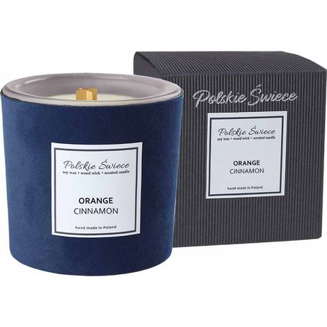 BOUGIE HEVY SKIN GRANA ORANGE CANNELLE NOIRE