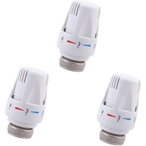 3er-Set Thermostat-Heizkörperköpfe M30 x 1,5, Ersatz-Thermostat-Heizkörperventile für Zuhause und Büro (1/5)