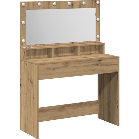 Coiffeuse,Table de maquillage chêne artisanal 100 x 41 x 135 cm Bois d'ingénierie CFW852663 (1/5)