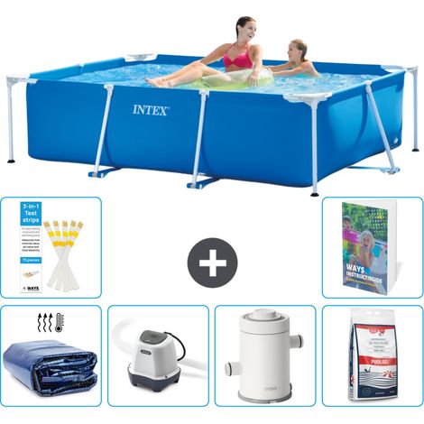 Rechteckiger Frame Pool - 220x150x60 cm - 7-teilig S155