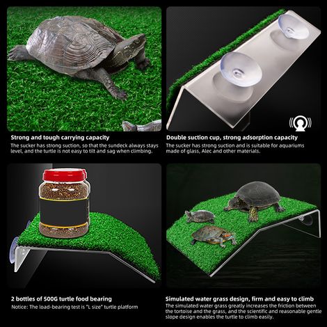 Plateforme de Baignade pour Tortues avec Gazon Artificiel - Taille Moyenne - AUTRES (1/2)