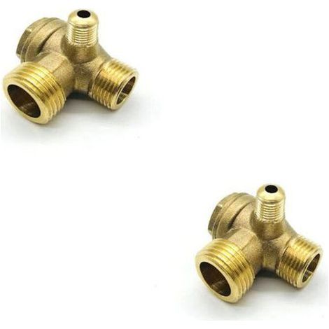 Kompressor-Rückschlagventile, 20×16×10mm 3-Wege-Rückschlagventil für Luftkompressor-Anschlussarmaturen (1/4)