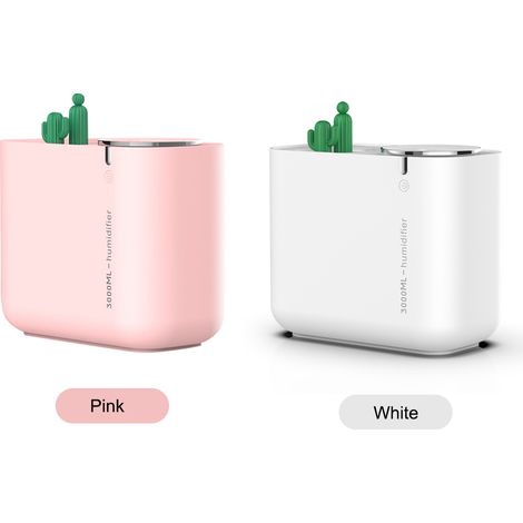Humidificateur Cactus Grande Capacité Silencieux Humidificateur Purificateur d'air Usage Maison Bureau Voiture Lumière Colorée Double Pulvérisation Diffuseur d'air à Brume Buccale (1/3)