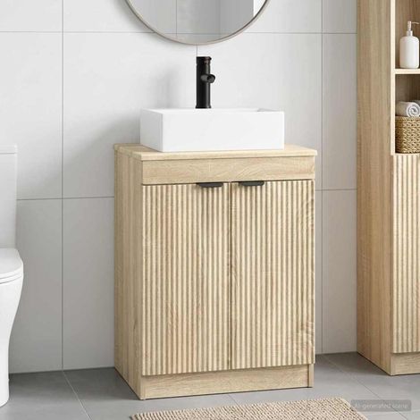 Ensemble de mobilier de salle de bain Chêne Sonoma (1/5)