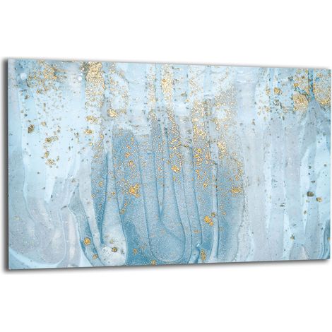 PLAQUE DE PROTECTION EN VERRE POUR CUISINIÈRE 80x52 MARBRE (1/5)