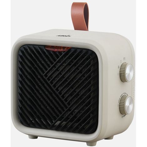 Ventilo-chauffeur céramique Drisana 1500W Beige avec thermostat réglable