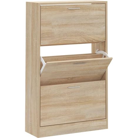 vidaXL Scarpiera Rovere Sonoma 63x24x103 cm in Legno Multistrato (1/5)