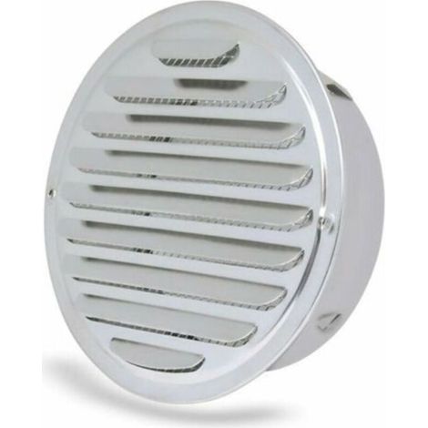 Grille d'aération - ronde Grille d’aération,Acier Inoxydable Grille D'aération Trou,Ventilation avec Filet, Rond Grille d'aération de Tuyau d'échappement,ø 100 mm (1/5)