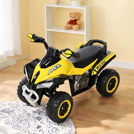 Porteur enfant quad à pédales avec musique et phares LED jaune (1/5)