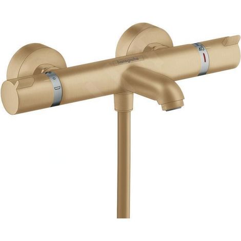 Hansgrohe – Mitigeur thermostatique de baignoire bronze brossé – Cartouche thermostatique – Débit 20 l/min – Entraxe 150 mm ± 12 mm – 13114140