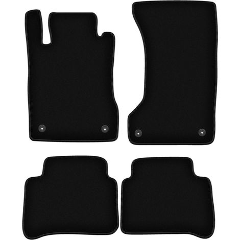 Alfombrillas de terciopelo negro BASIC para Mercedes W211 4Matic sedán, familiar (2003-2009)