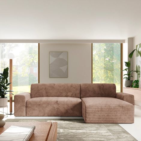 3-Sitzer-Wende-Ecksofa mit Bettkasten Fabio Hellbraun (1/5)