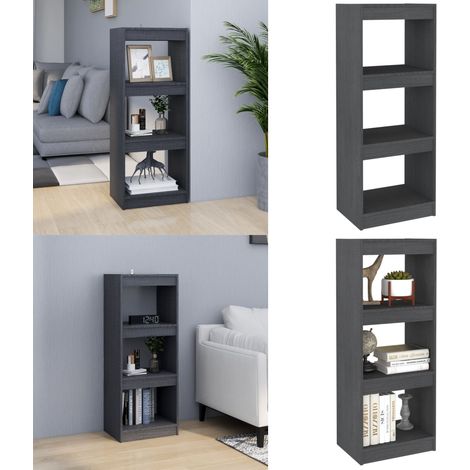 Bibliothèque/Séparateur de pièce Gris 40x30x103,5 cm Pin massif - Bibliothèque - Meuble De Rangement - Étagère - Séparateur De Pièce - Bibliothèque Grise - Home & Living (1/5)