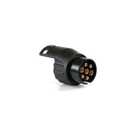 Remorque Adaptateur Prise, Accessoires Universels, Adaptateur de Remorquage Imperméable 7 Broches vers 13 Broches Compatible avec Voiture et Camion (1/4)