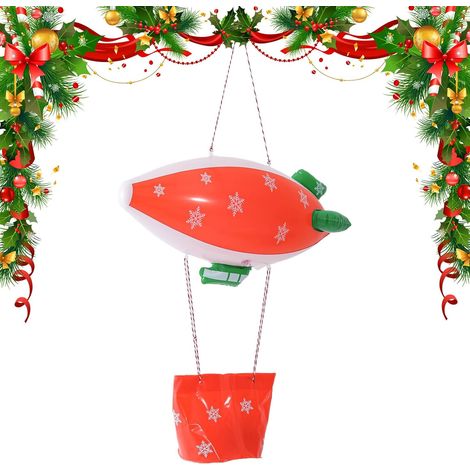 Décorations de Noël Gonflables Décoration d'Arbre à Accrocher pour Noël Pendeloques Décoratives en Forme de Vaisseau Spatial pour Arbre, Jardin, Arrière-cour, Porte, Cheminée, Mur, (1/5)