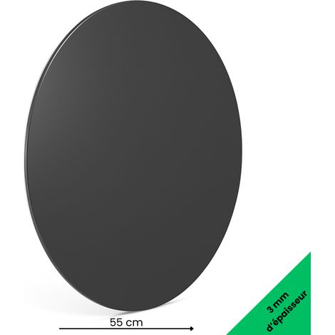 Panneau rond aluminium composite gris diamètre 550 mm – Épaisseur 3 mm – Usage déco ou pro, intérieur/extérieur