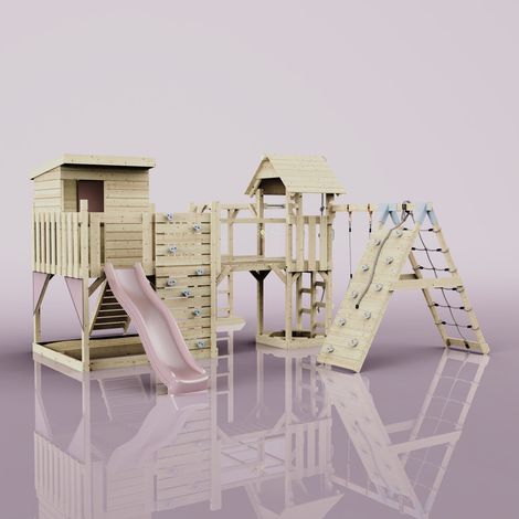 Tour de jeux Polarplay Tessa Rosa 503 x 490 cm Balançoire bébé