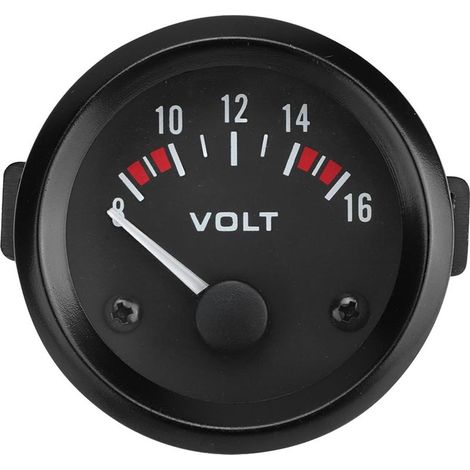 Voltmètre universel pour voiture 12V, indicateur à aiguille universel 2" 52mm, jauge de tension, voltmètre. (1/4)