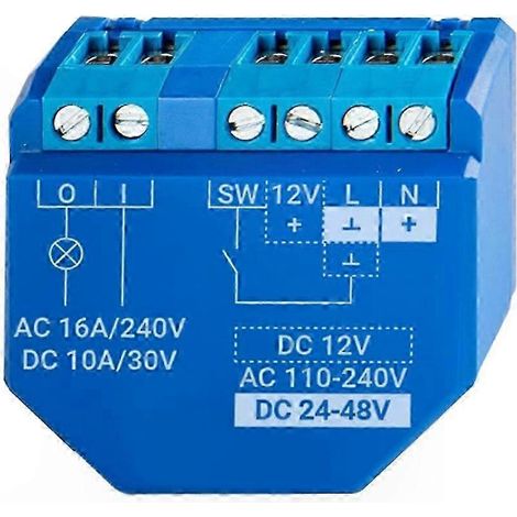 Interrupteur Relais WiFi Intelligent pour Domotique, Pilotage de Lampes et Portes de Garage via Application Mobile (1/4)