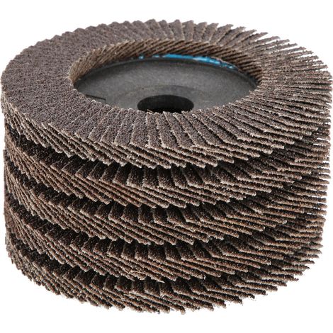 Ortviai Disques abrasifs à ailettes 4" (100 mm) noir 80 pour meuleuse d'angle – lot de 5 (1/5)