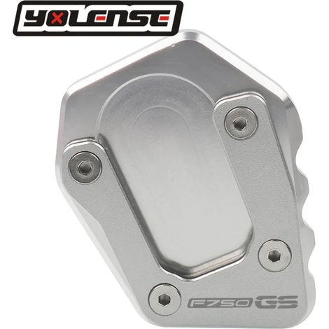 (Argent - F750GS) NOUVEAU 2020-2023 Compatible avec BMW F750GS, F750, F850 GS et F850GS - Béquille latérale extensible - Plaque de support - Puissance maximale (1/4)