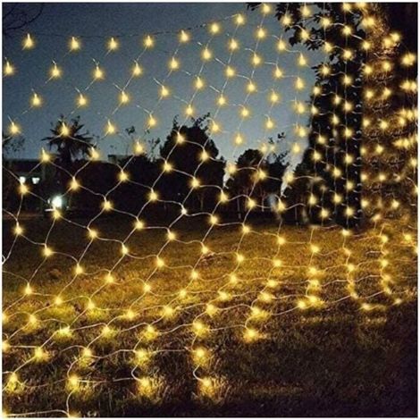 KZQ – Guirlande lumineuse d'extérieur 3m x 2m – 192 LED blanc chaud – 8 modes d'éclairage – Étanche IP44 pour intérieur et extérieur (1/5)