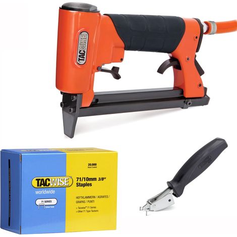 Tacwise A7116V Pneumatic 71 Series Air Upholstery Stapler with Staples + Remover (1/5)