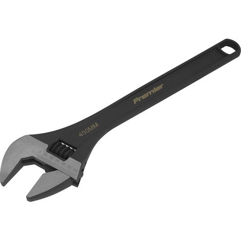 Sealey Adjustable Wrench 450mm Capacity 50mm Black Phosphate Finish AK9565