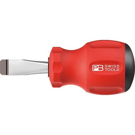 PB Swiss Tools Schraubendreher Stubby Schlitz 5,5x0,8x 30mm, SwissGrip (1/3)