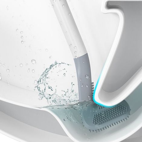 Golf-Toilettenbürste, Golf-Bürstenkopf-Toilettenbürste, Silikon-Toilettenbürste, Toilettenbürsten und -halter, für Badezimmer oder Gäste-WC, Schwarz (1/2)