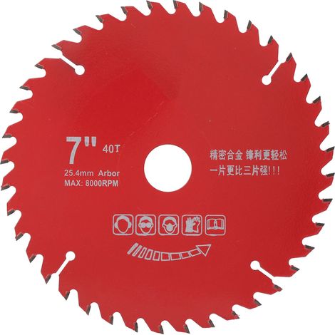 Lame de scie circulaire en carbure pour le travail du bois, disque de coupe en acier allié, 7 x 40 dents (1/5)