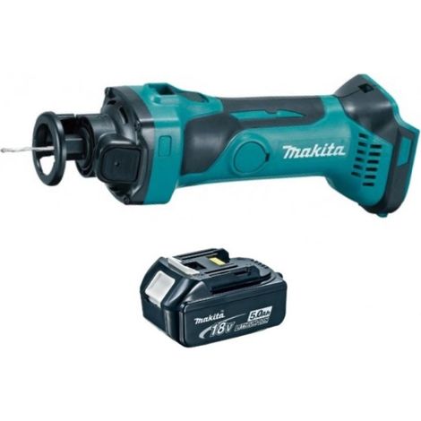 Makita DCO180T1 Affleureuse plaque de plâtre 18V Li-Ion Ø 6,35 mm LXT + 1 x 5.0Ah Batterie – sans chargeur