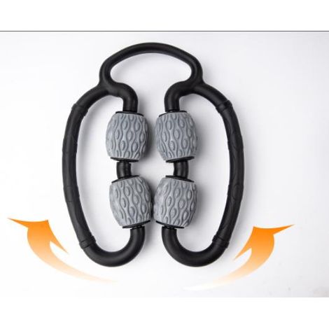 Masseur musculaire en mousse 1 pièce, 4 ronds 3D à point flottant anti-cellulite masseur de tissu musculaire profond pour les jambes, le cou, les bras gris (1/4)