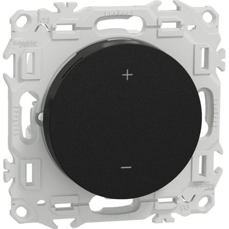 Schneider - Wiser Odace 2025 - Thermostat connectu00e9 filaire 2A Zigbee - Noir onyx - Ru00e9f : S940502