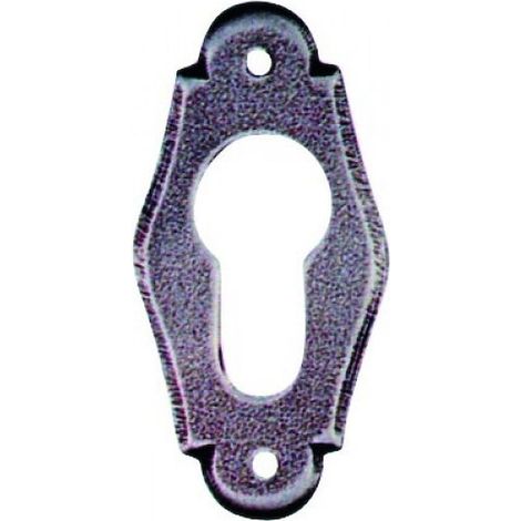 Rosace de cylindre 1305 rectangulaire à visser fer cémenté patiné - BOUVET NOUVELLE