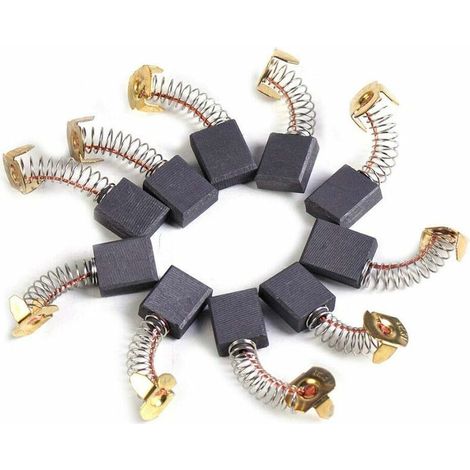 10 Stück Motorbürste Kohlebürsten für Elektromotor (6 x 16 x 18 mm) schwarz und gold-