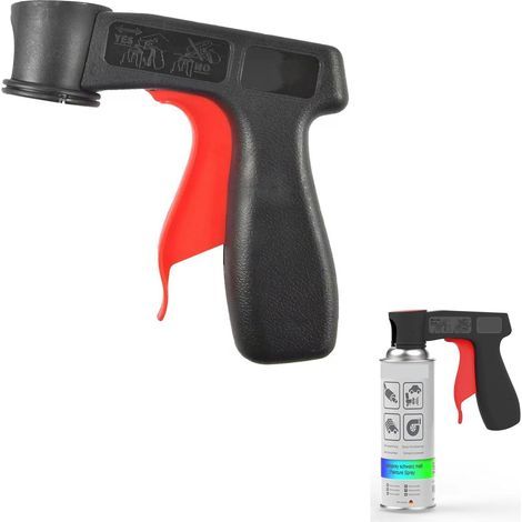 Lntyq Pistolet Peinture Aerosol,Pistolet Bombe Peinture,Poignée de Pistolet Originale,La Peinture en Aérosol Portable Peut Gérer,Support de Boîte à Laque,Poignée Universelle pour Bombe Aérosol (1/5)
