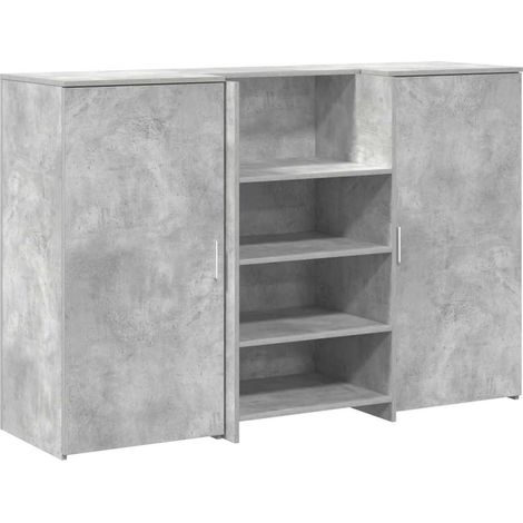 Maison Exclusive - Mostrador de recepción gris hormigón 155x50x10