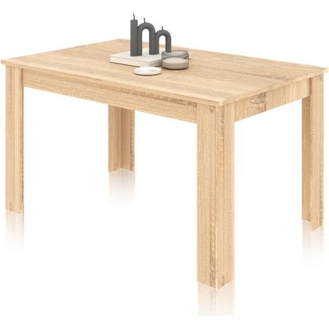 Mesa de comedor extensible Danna 140 Roble Canadian 90cm (ancho) x 78cm (alto) (1/5)