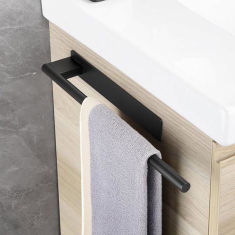 Porte-Serviettes Mural - Acier Inoxydable 304 - Sans Perçage Adhésif - Salle De Bain Cuisine Toilettes - 1 Pièce (1/5)