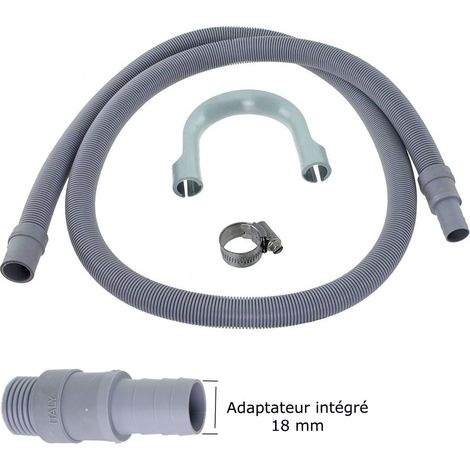 Kit de rallonge de tuyau de vidange universel 18-22mm (L1500mm, raccord intégré)