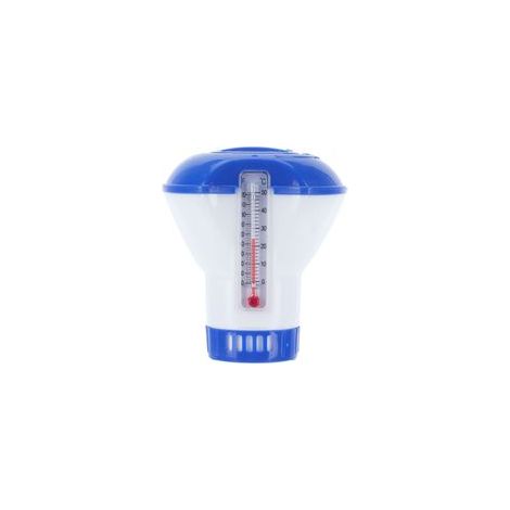 Distributeur de produits chimiques flottant pour piscine de 5 pouces, avec thermomètre et chlore (1/5)