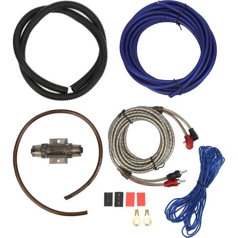 Kit de cableado universal para amplificador de potencia de subwoofer de coche de 8 GA (con fusible)