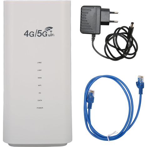 4G-LTE-Router mit SIM-Kartensteckplatz, 4 Antennen, bis zu 32 Benutzer, WLAN, CPE für Büros, 100–240 V, Weiß, EU-Stecker