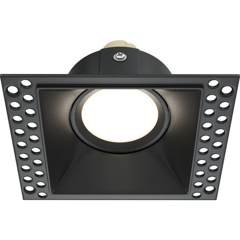Maytoni Dot Spot encastré carré sans bordure noir 1xGU10